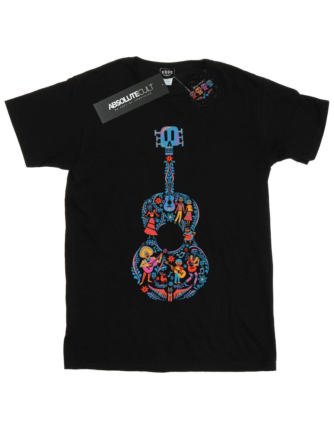 Coco Guitar Pattern Tshirt Damen Schwarz 3XL von Disney