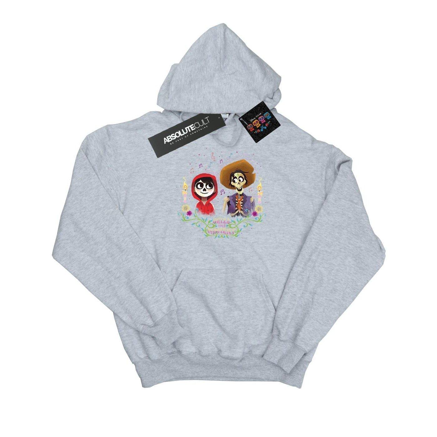 Coco Miguel And Hector Kapuzenpullover Damen Grau M von Disney