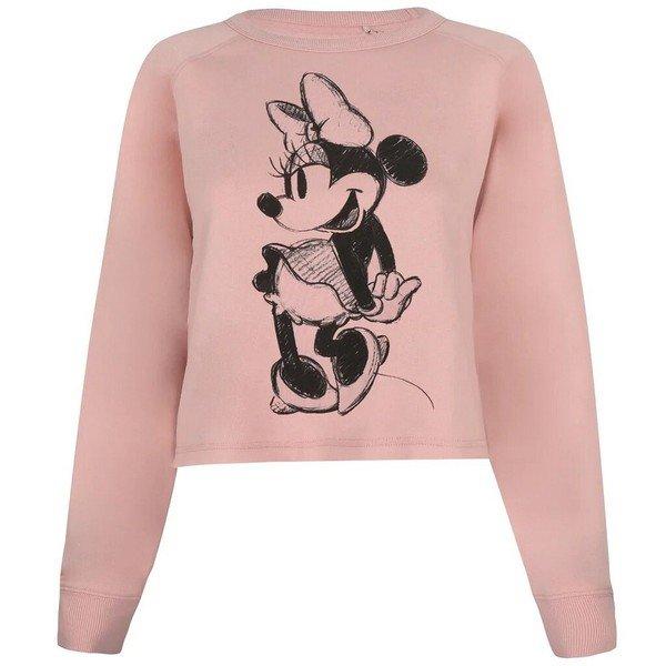 Kurzes Sweatshirt Damen Altrosa L von Disney