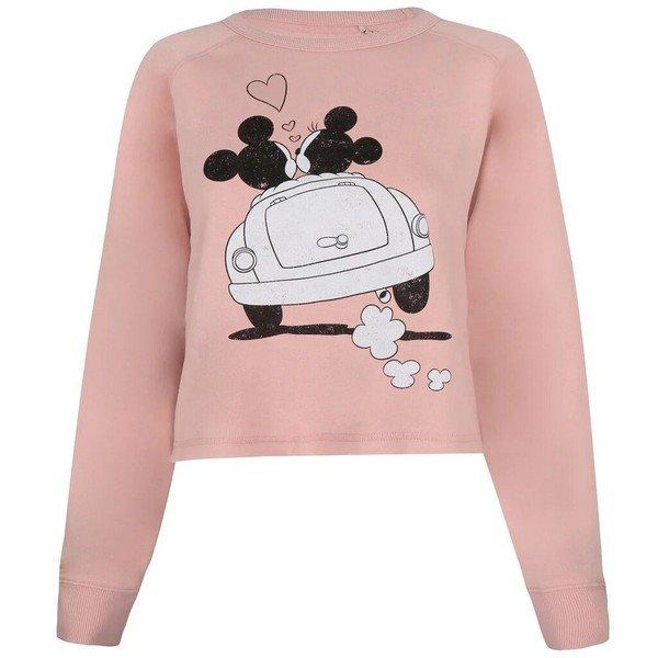 Kurzes Sweatshirt Damen Altrosa M von Disney