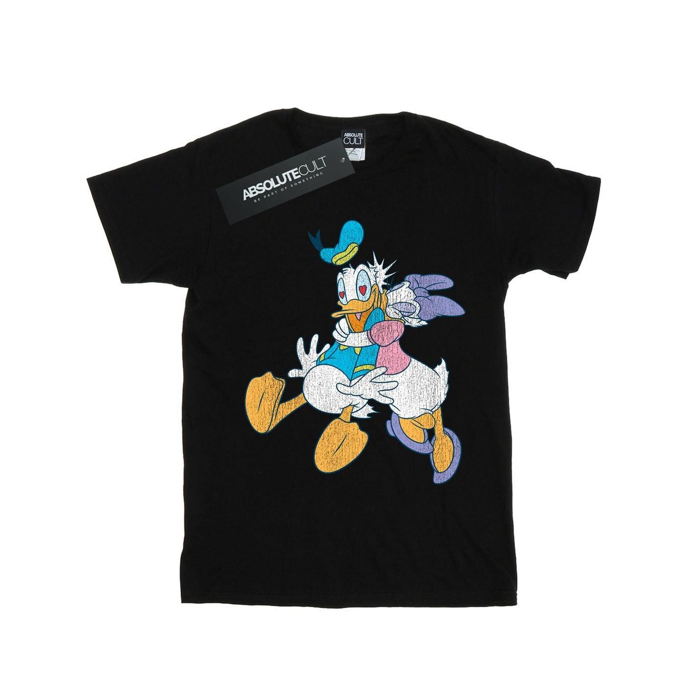 Donald And Daisy Duck Kiss Tshirt Mädchen Schwarz 140/146 von Disney