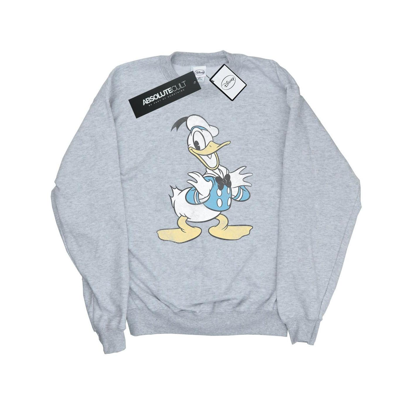 Donald Duck Posing Sweatshirt Damen Grau M von Disney