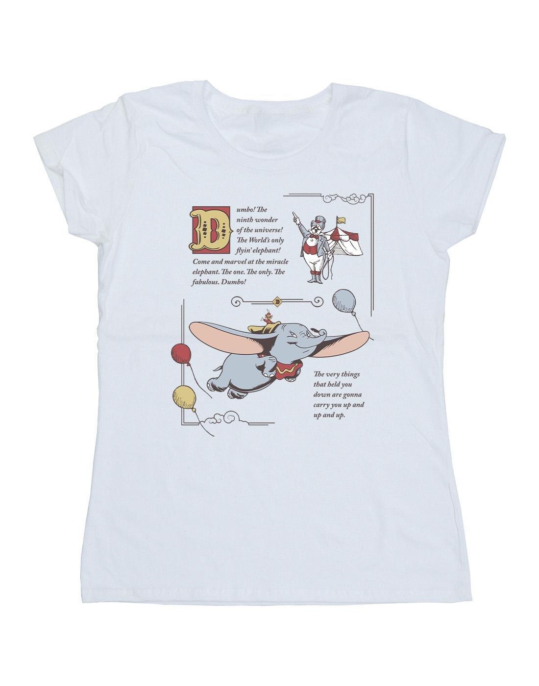 Dumbo Story Book Page Tshirt Damen Weiss L von Disney