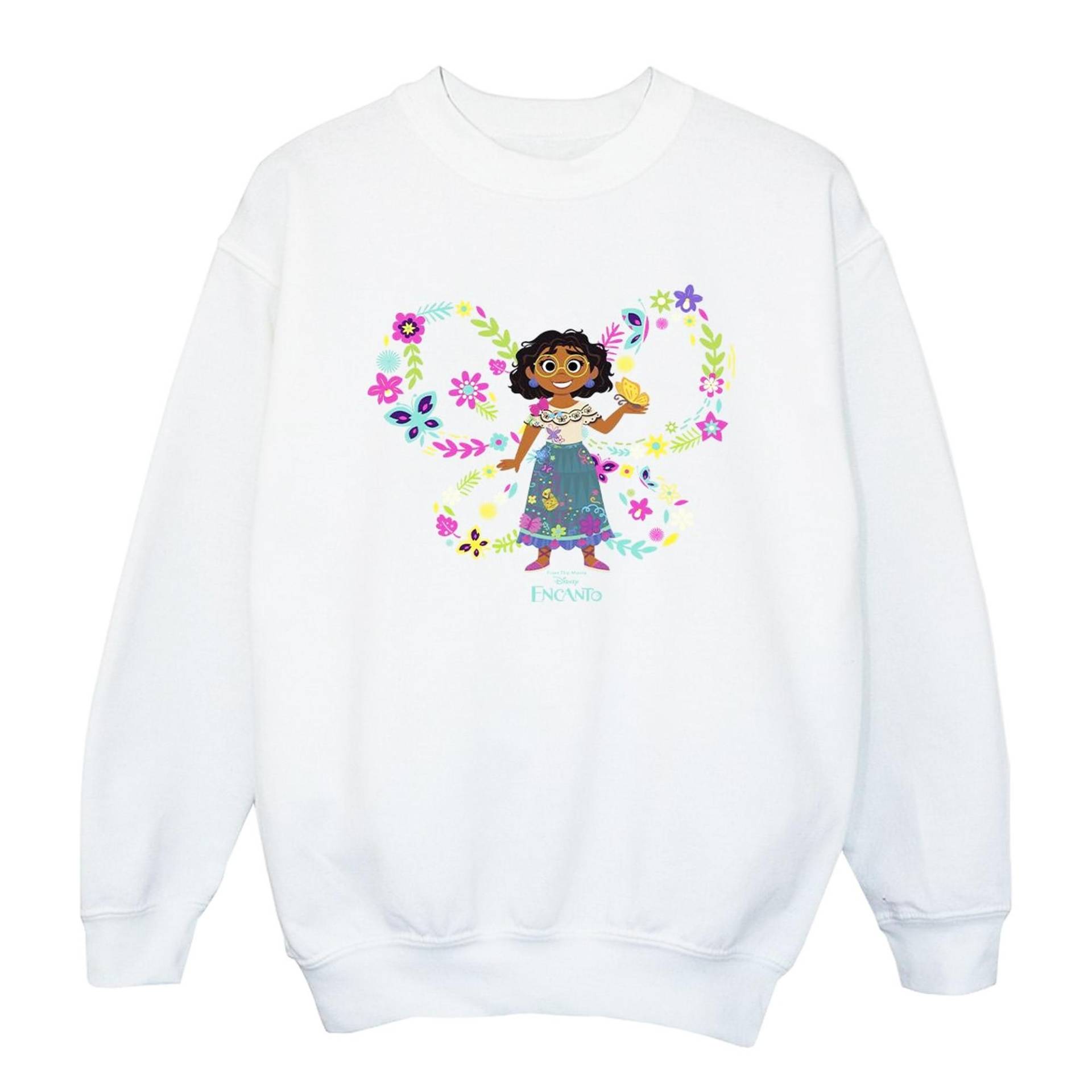 Encanto Mirabel Butterfly Sweatshirt Unisex Weiss 152-158 von Disney