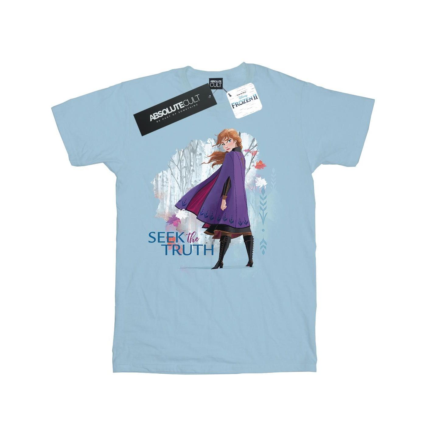 Frozen 2 Anna Seek The Truth Tshirt Jungen Himmelblau 128 von Disney