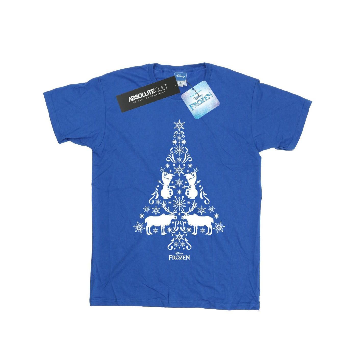 Frozen Christmas Tree Tshirt Damen Königsblau S von Disney