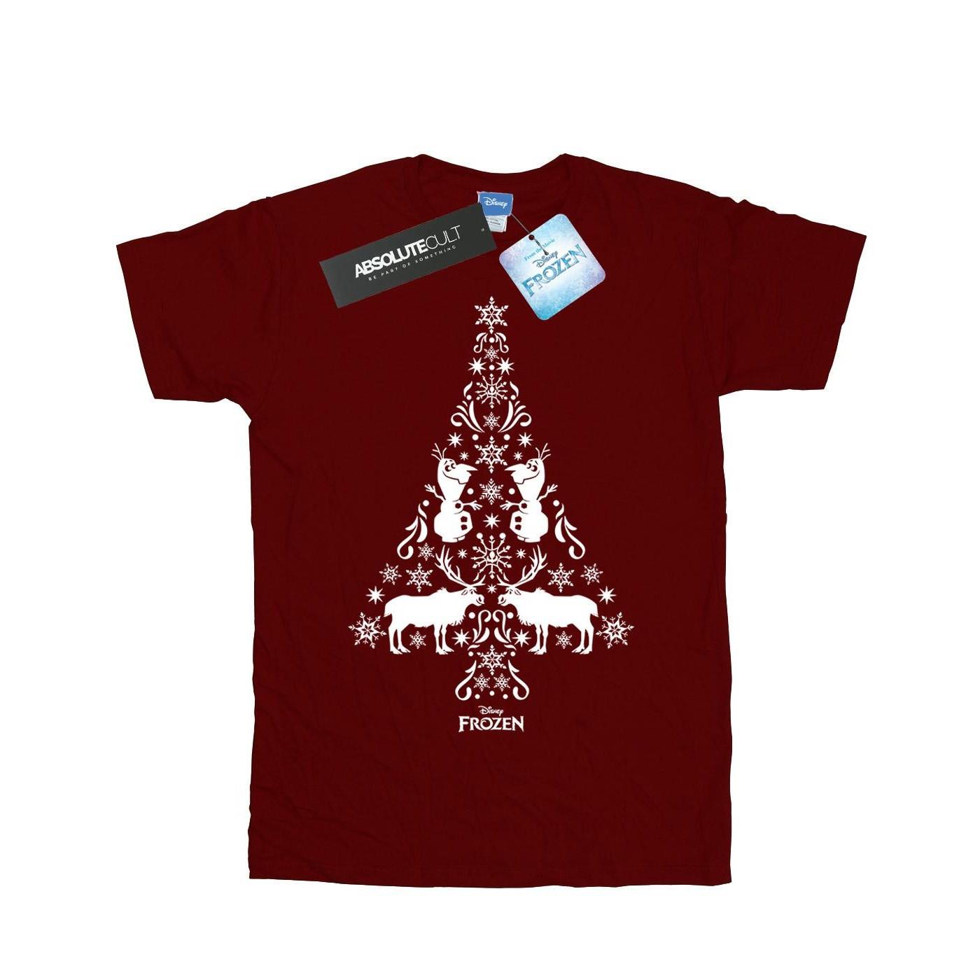 Frozen Christmas Tree Tshirt Jungen Weinrot 116 von Disney