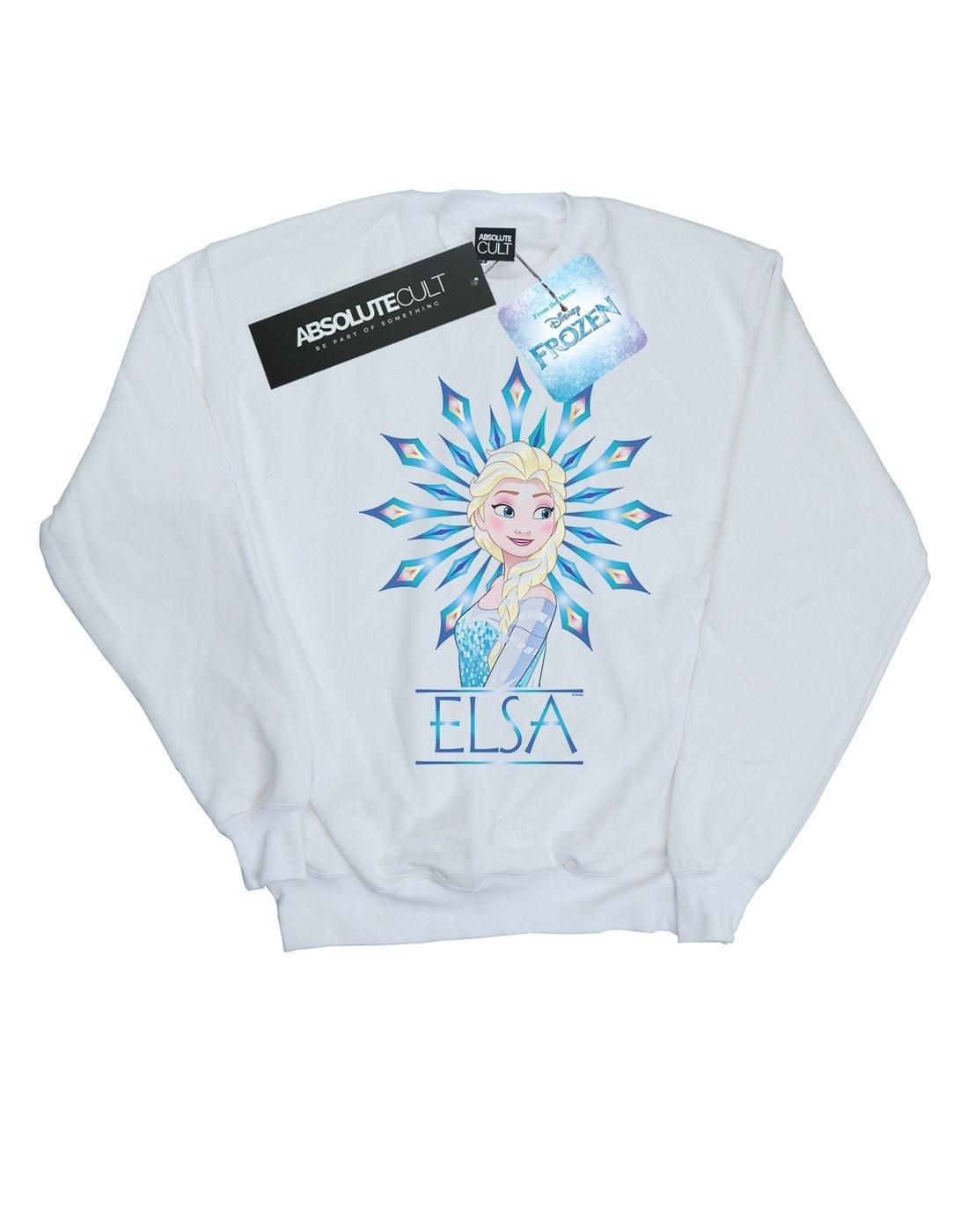 Frozen Elsa Snowflake Sweatshirt Damen Weiss M von Disney