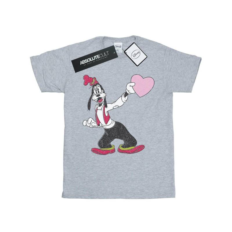 Goofy Love Heart Tshirt Jungen Grau 140/146 von Disney