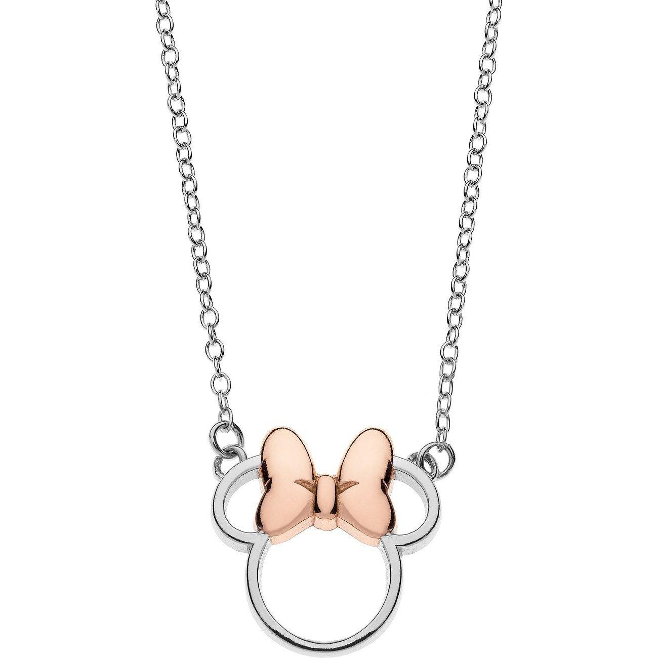 Halskette Mit Anhänger Mickey Mouse Damen Silber 40.5CM von Disney