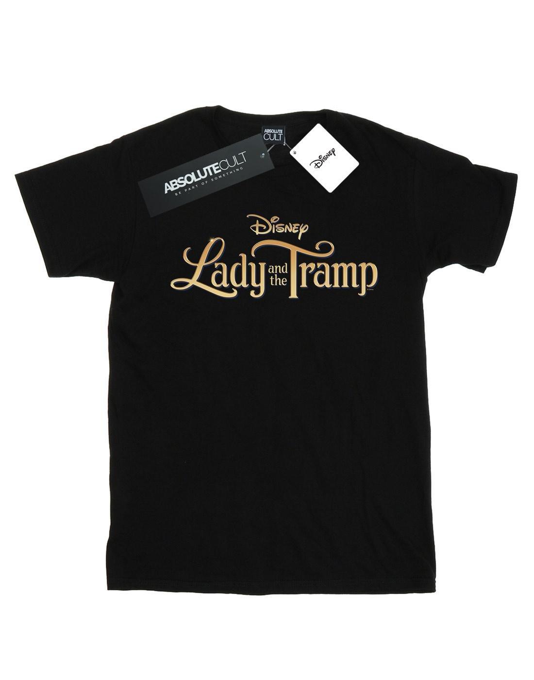 Lady And The Tramp Classic Logo Tshirt Damen Schwarz 4XL von Disney
