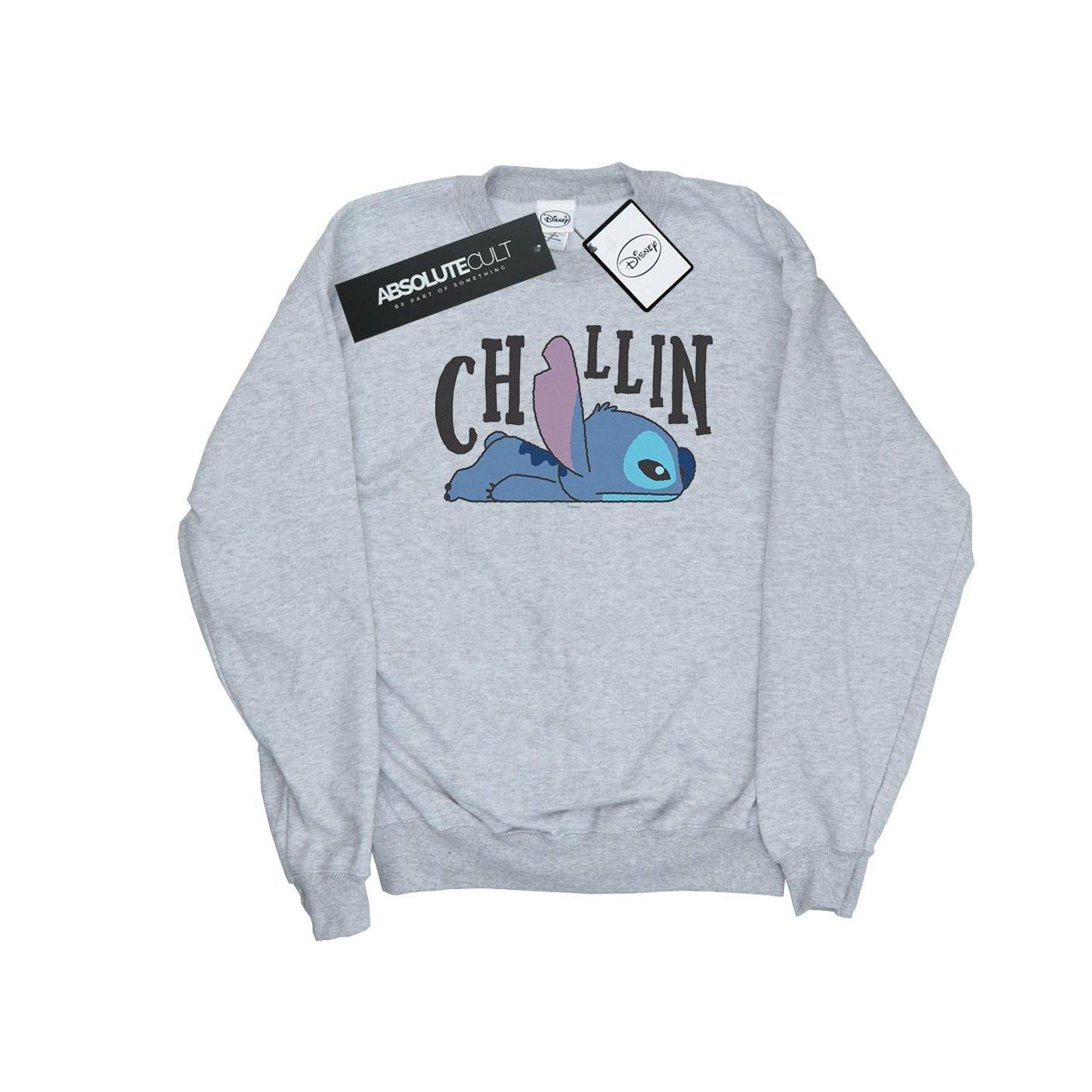 Lilo And Stitch Chillin Sweatshirt Herren Grau XL von Disney