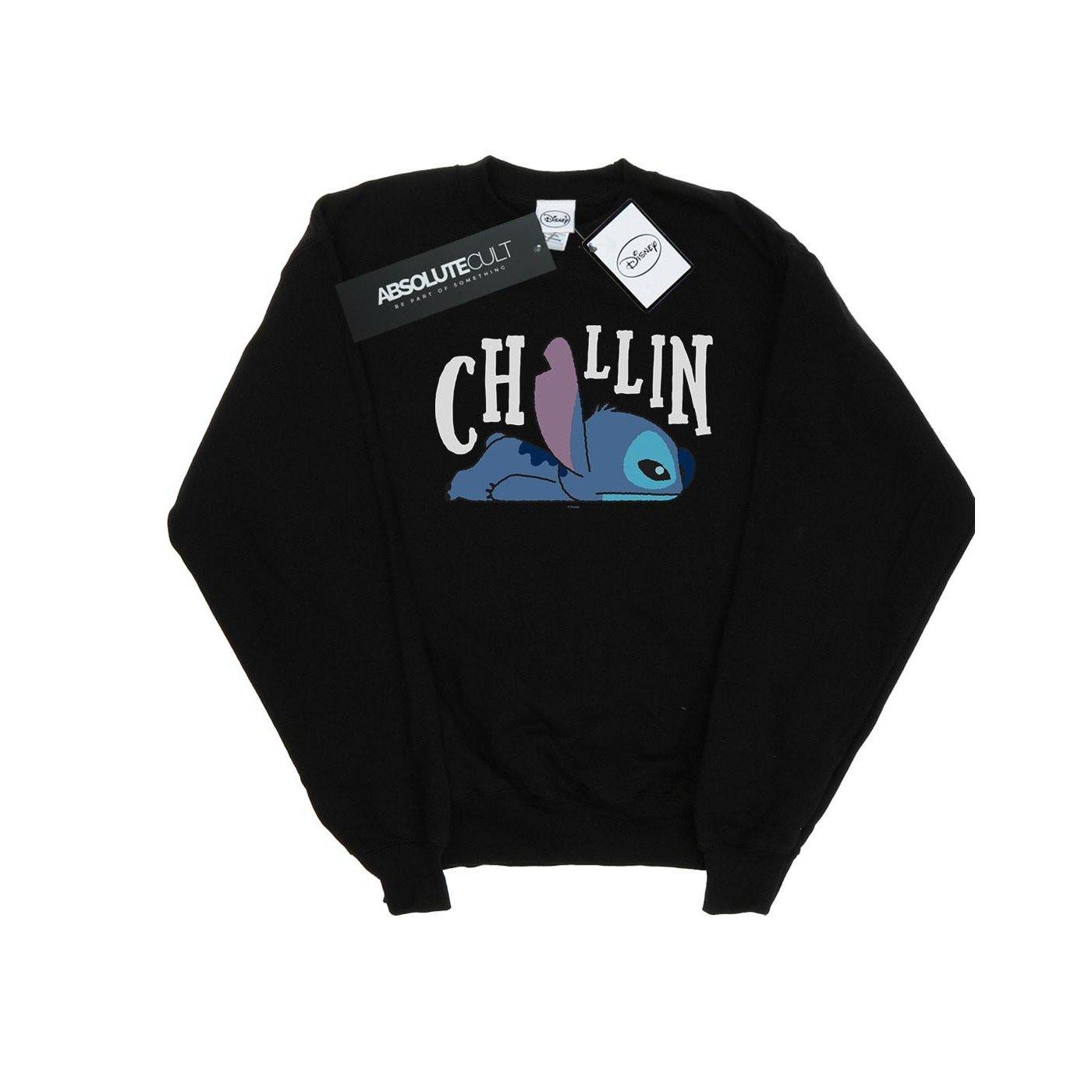 Lilo And Stitch Chillin Sweatshirt Herren Schwarz M von Disney