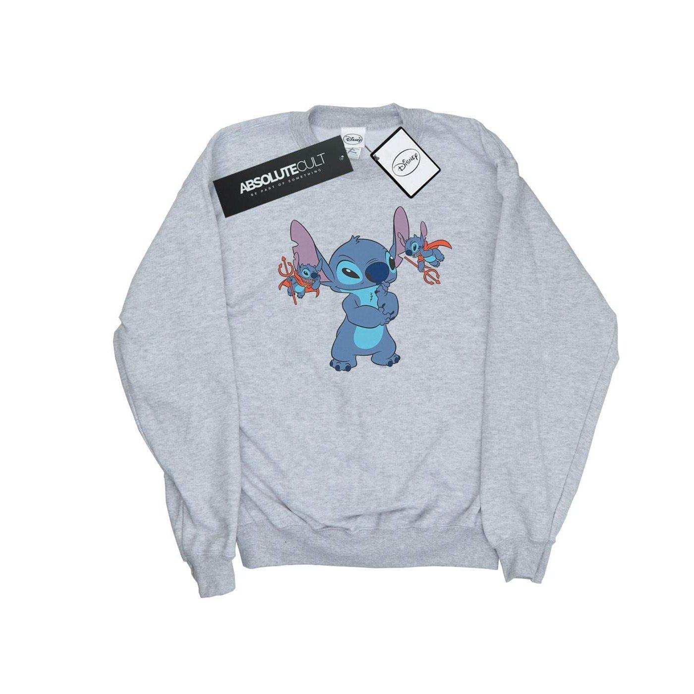 Lilo And Stitch Little Devils Sweatshirt Herren Grau M von Disney