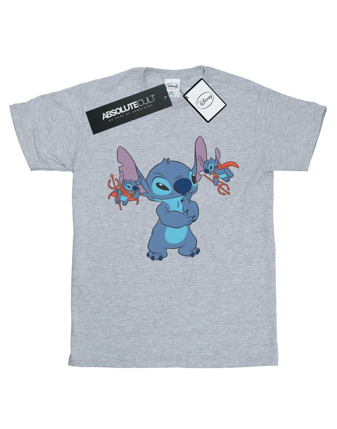 Lilo And Stitch Little Devils Tshirt Unisex Grau 140/146 von Disney