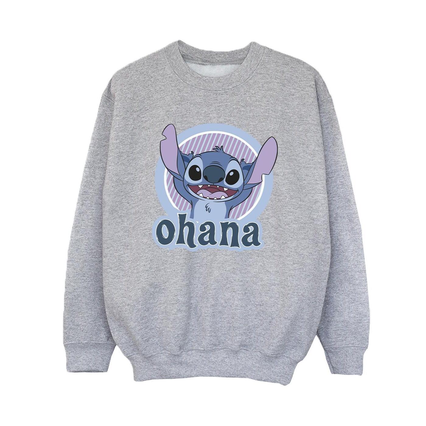 Lilo And Stitch Ohana Circle Sweatshirt Jungen Grau 128 von Disney