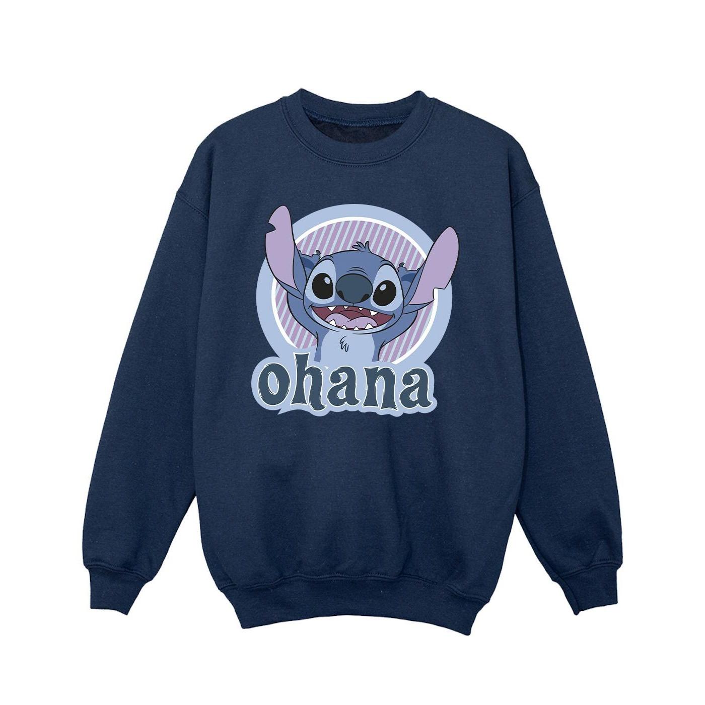 Lilo And Stitch Ohana Circle Sweatshirt Mädchen Marine 140/146 von Disney