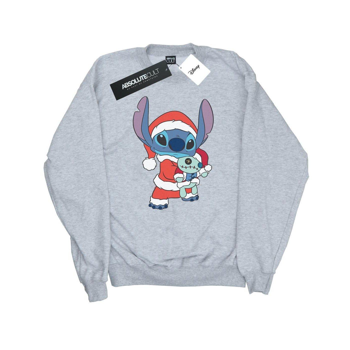 Lilo And Stitch Stitch Christmas Sweatshirt Herren Grau 3XL von Disney