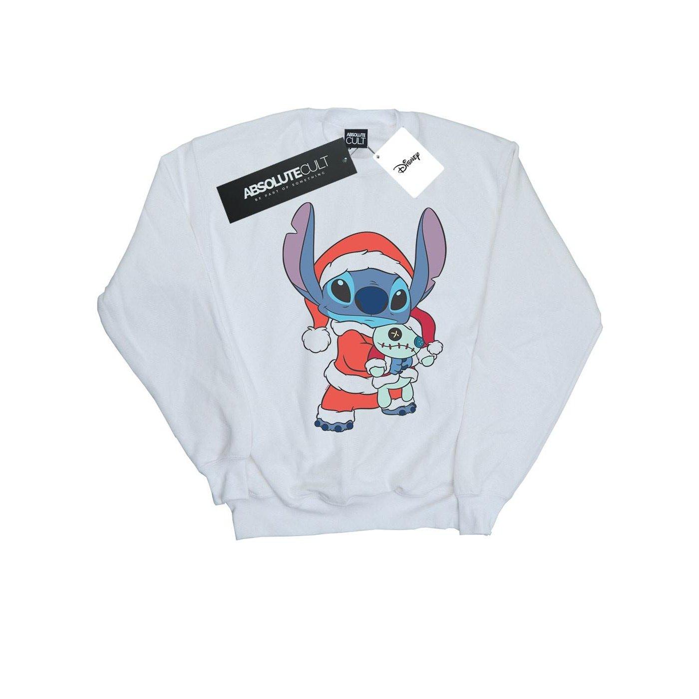 Lilo And Stitch Stitch Christmas Sweatshirt Herren Weiss M von Disney