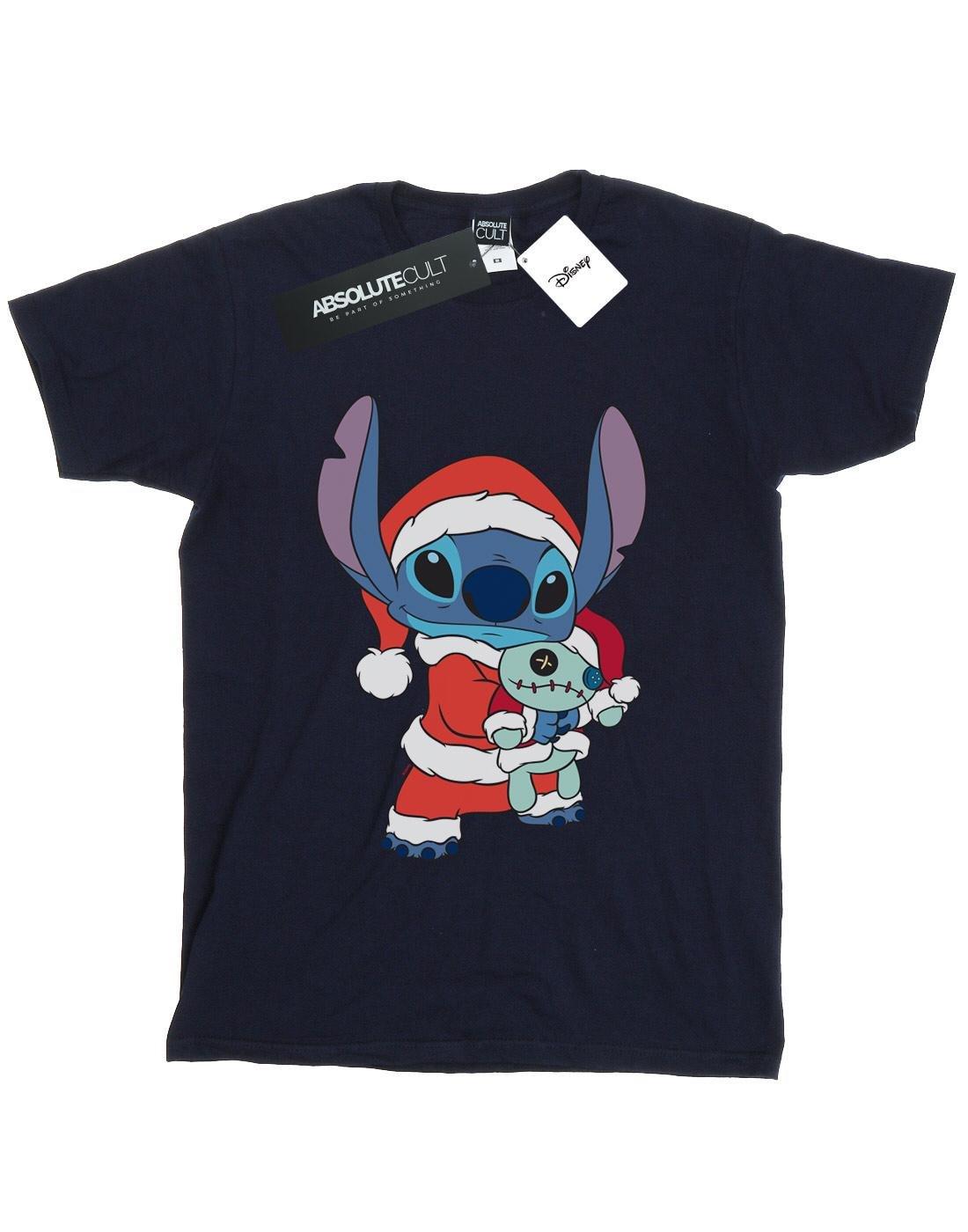 Lilo And Stitch Stitch Christmas Tshirt Damen Marine XXL von Disney