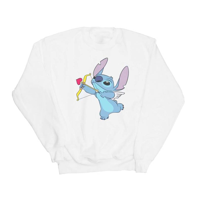 Lilo And Stitch Stitch Cupid Valentines Sweatshirt Mädchen Weiss 116 von Disney
