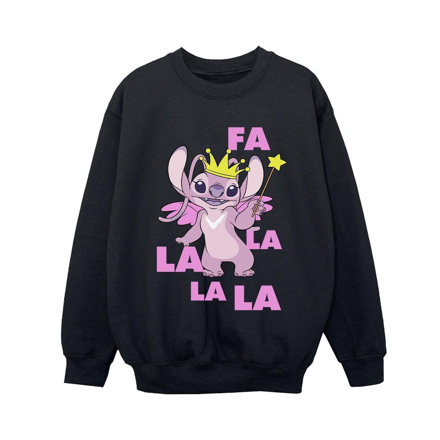 Lilo & Stitch Angel Fa La La Sweatshirt Jungen Schwarz 116 von Disney