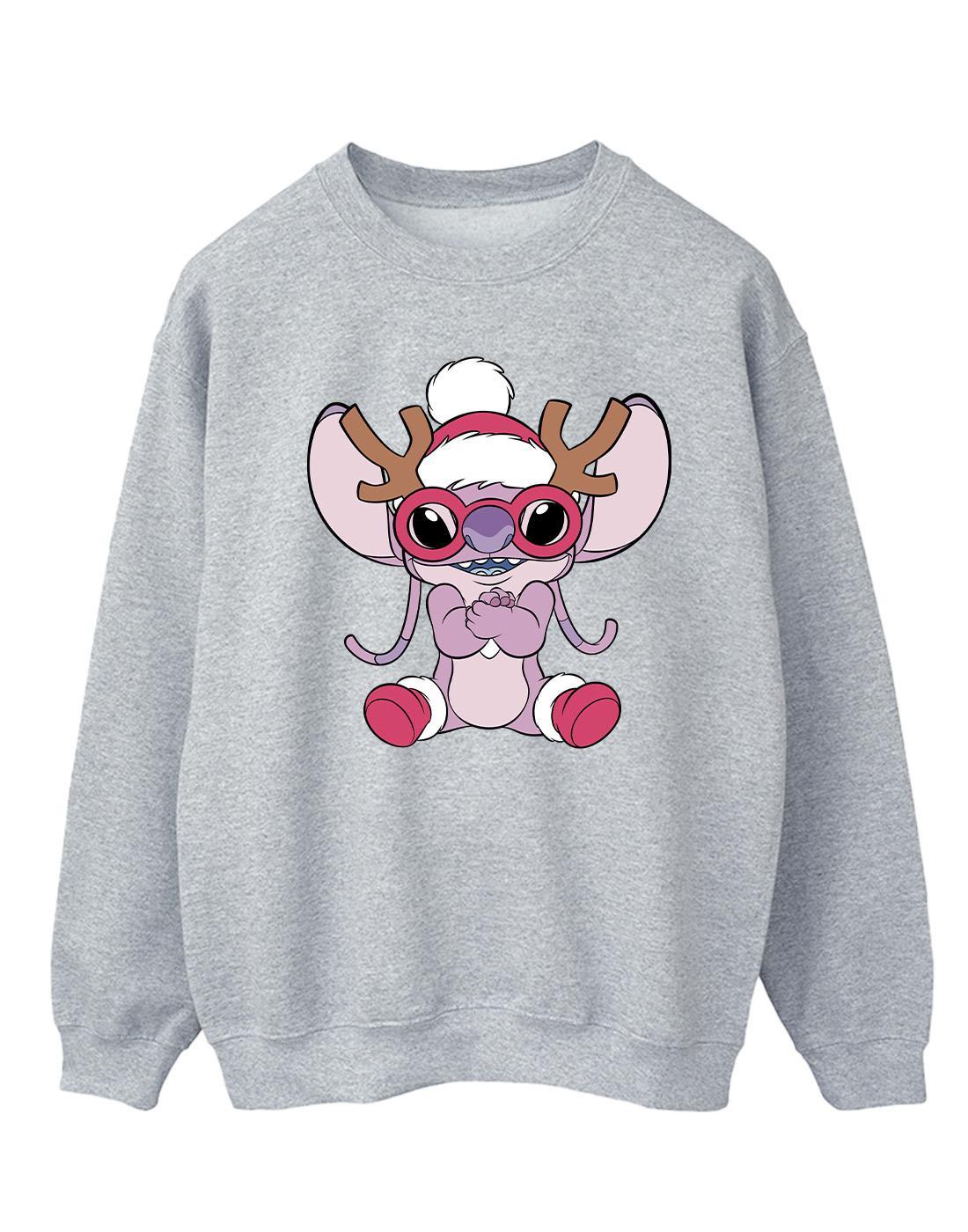 Lilo & Stitch Angel Reindeer Sweatshirt Herren Grau M von Disney