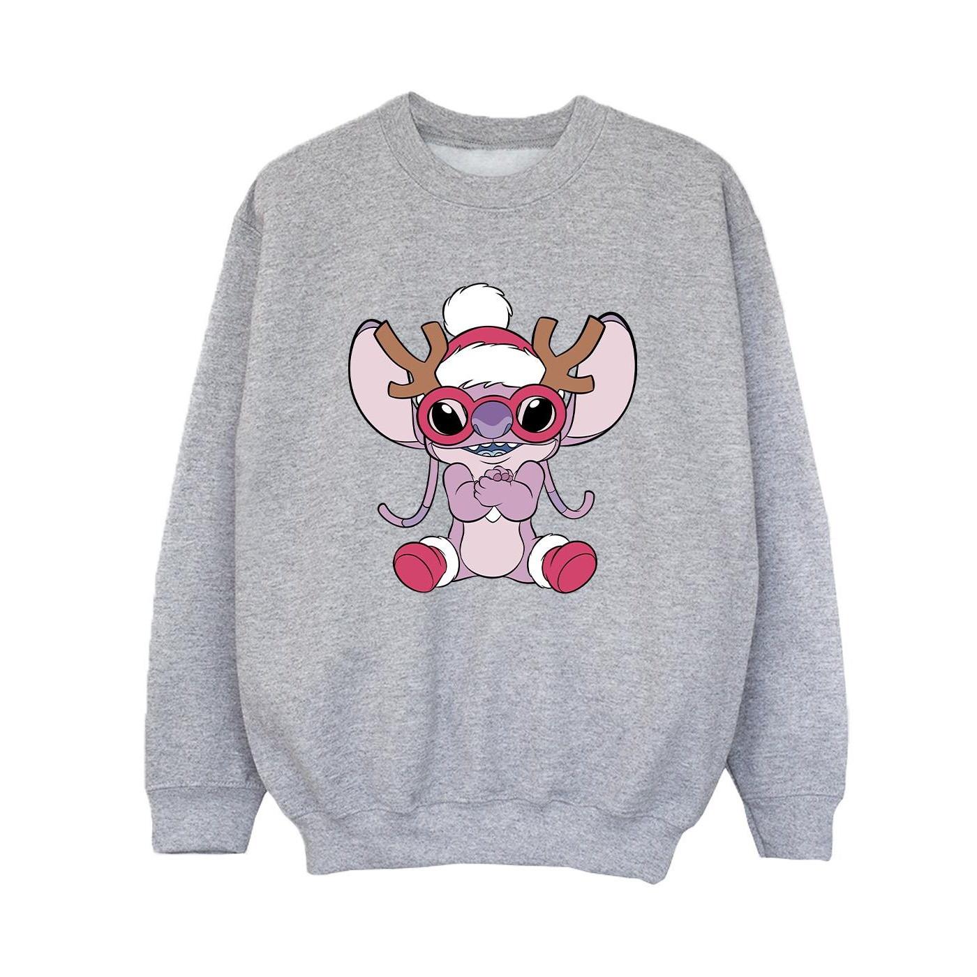 Lilo & Stitch Angel Reindeer Sweatshirt Jungen Grau 140/146 von Disney
