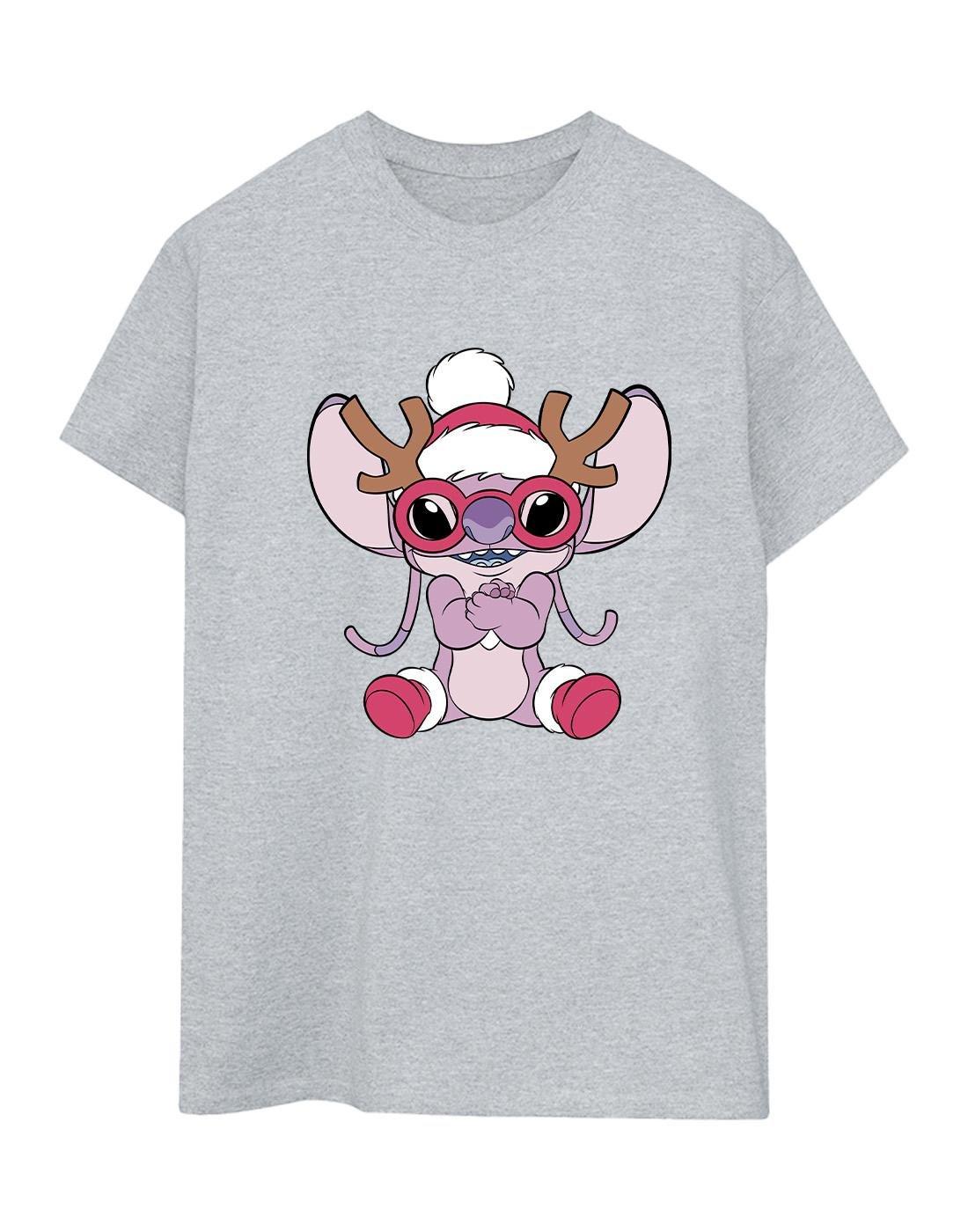 Lilo & Stitch Angel Reindeer Tshirt Damen Grau 4XL von Disney