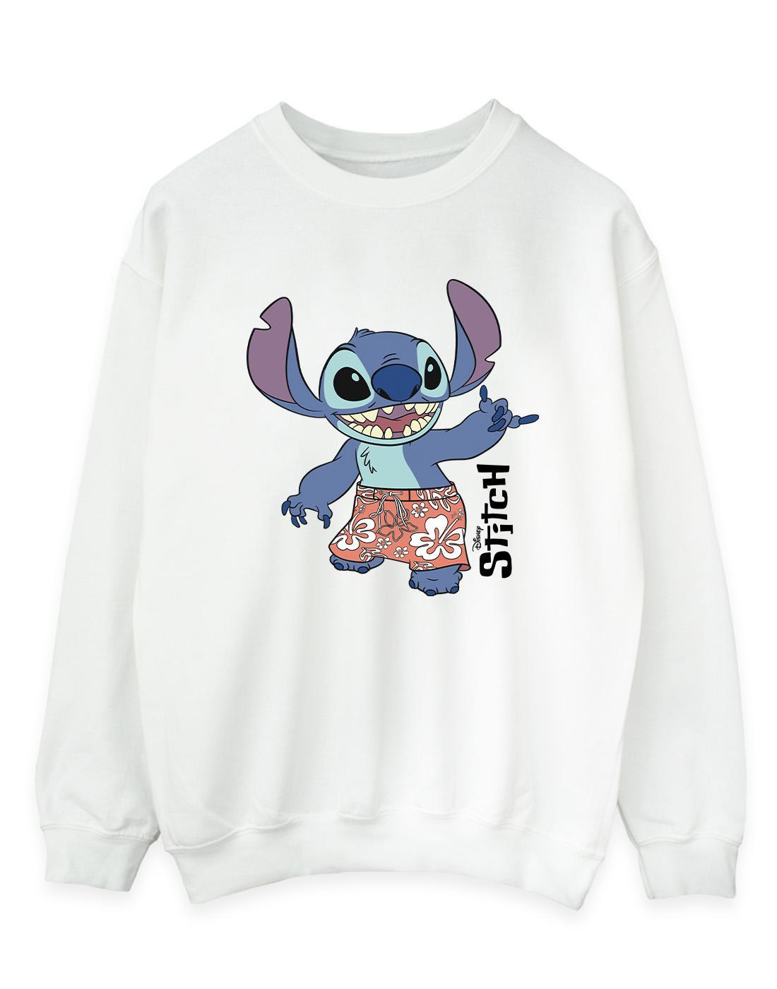 Lilo & Stitch Bermuda Shorts Sweatshirt Damen Weiss L von Disney