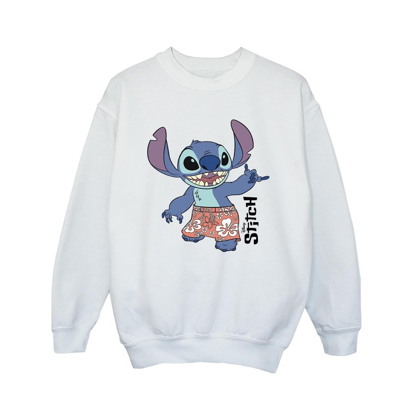 Lilo & Stitch Bermuda Shorts Sweatshirt Mädchen Weiss 104 von Disney