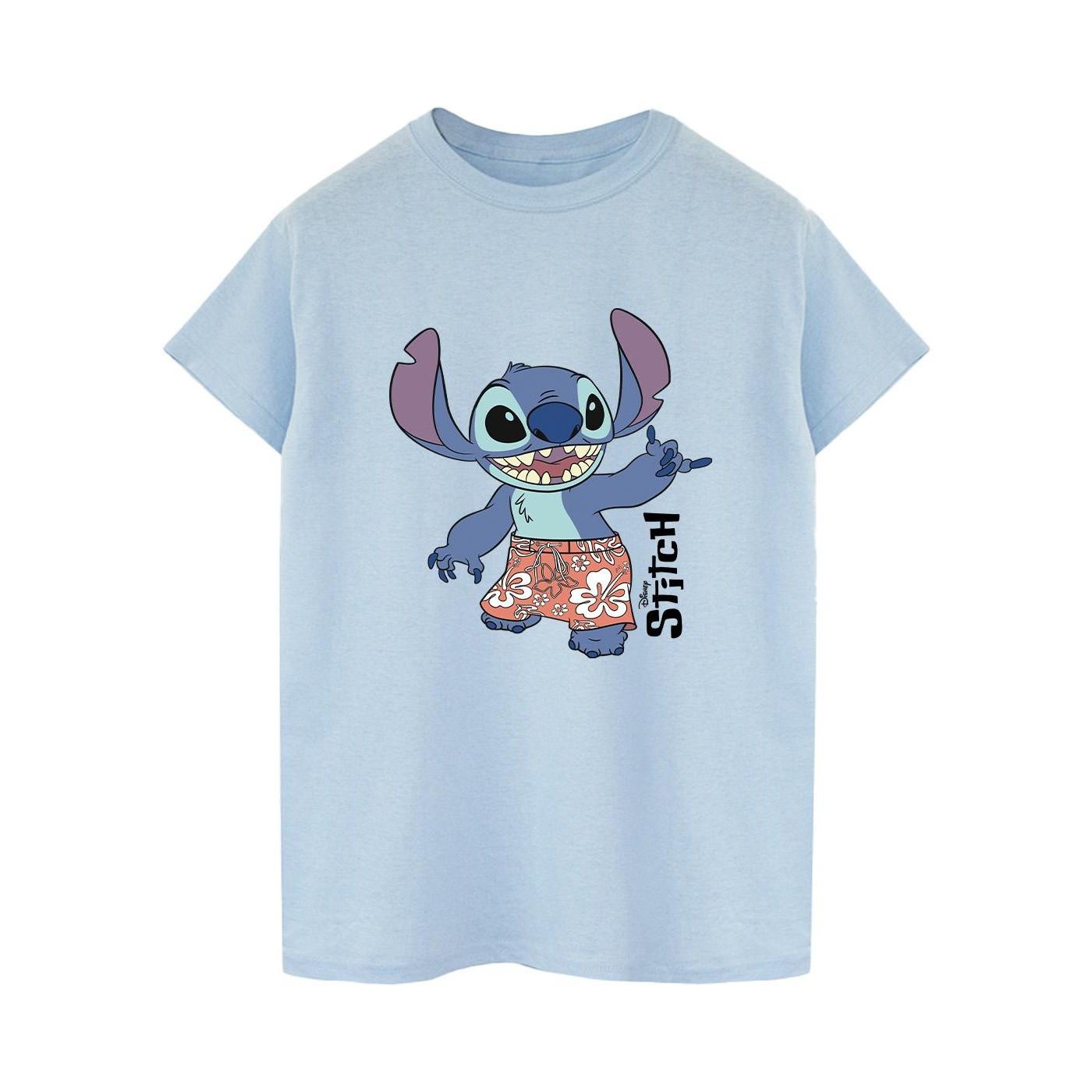 Lilo & Stitch Bermuda Shorts Tshirt Damen Blau XL von Disney