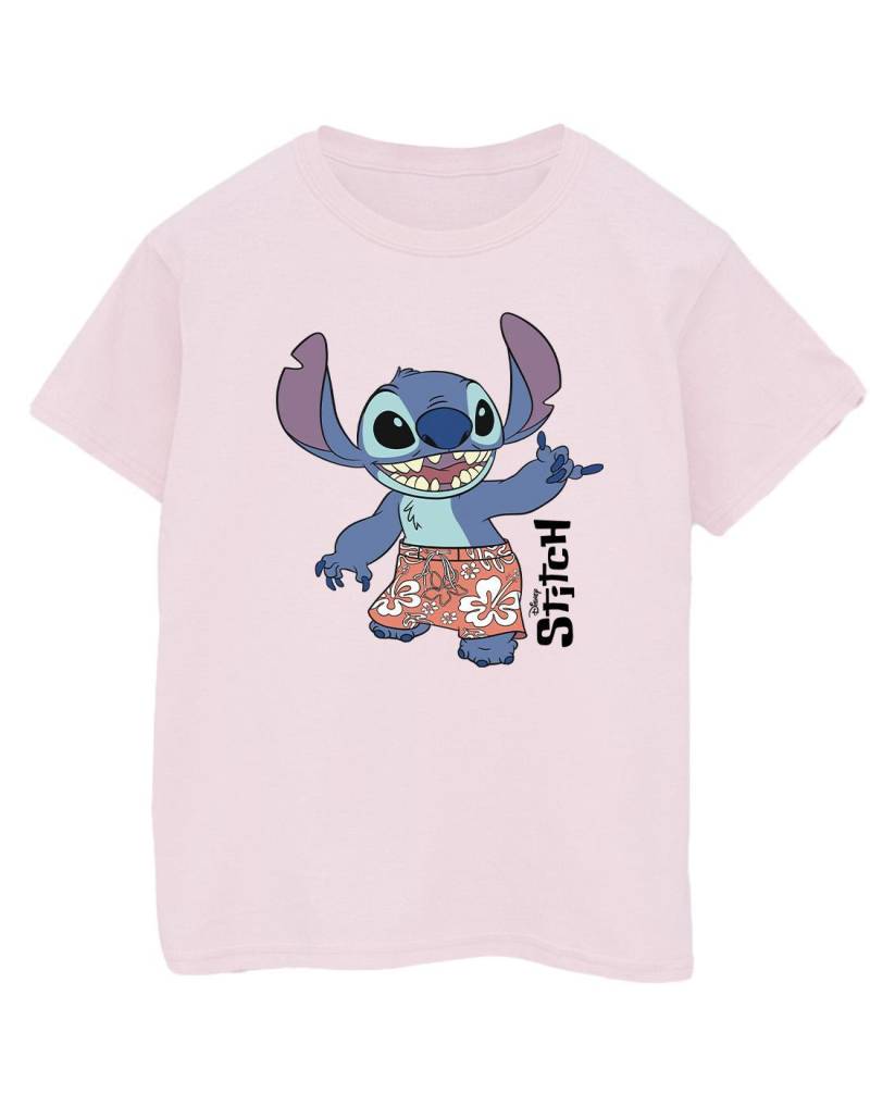 Lilo & Stitch Bermuda Shorts Tshirt Damen Pink S von Disney
