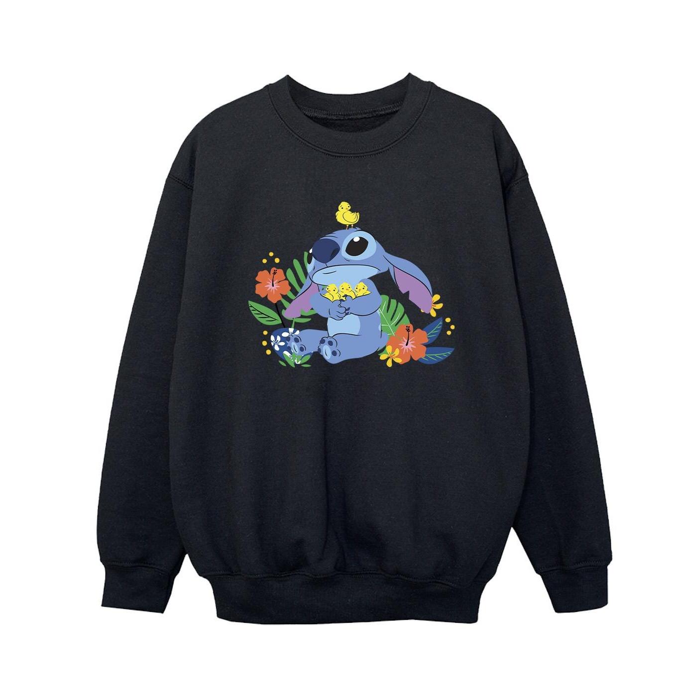 Lilo & Stitch Birds Sweatshirt Jungen Schwarz 104 von Disney