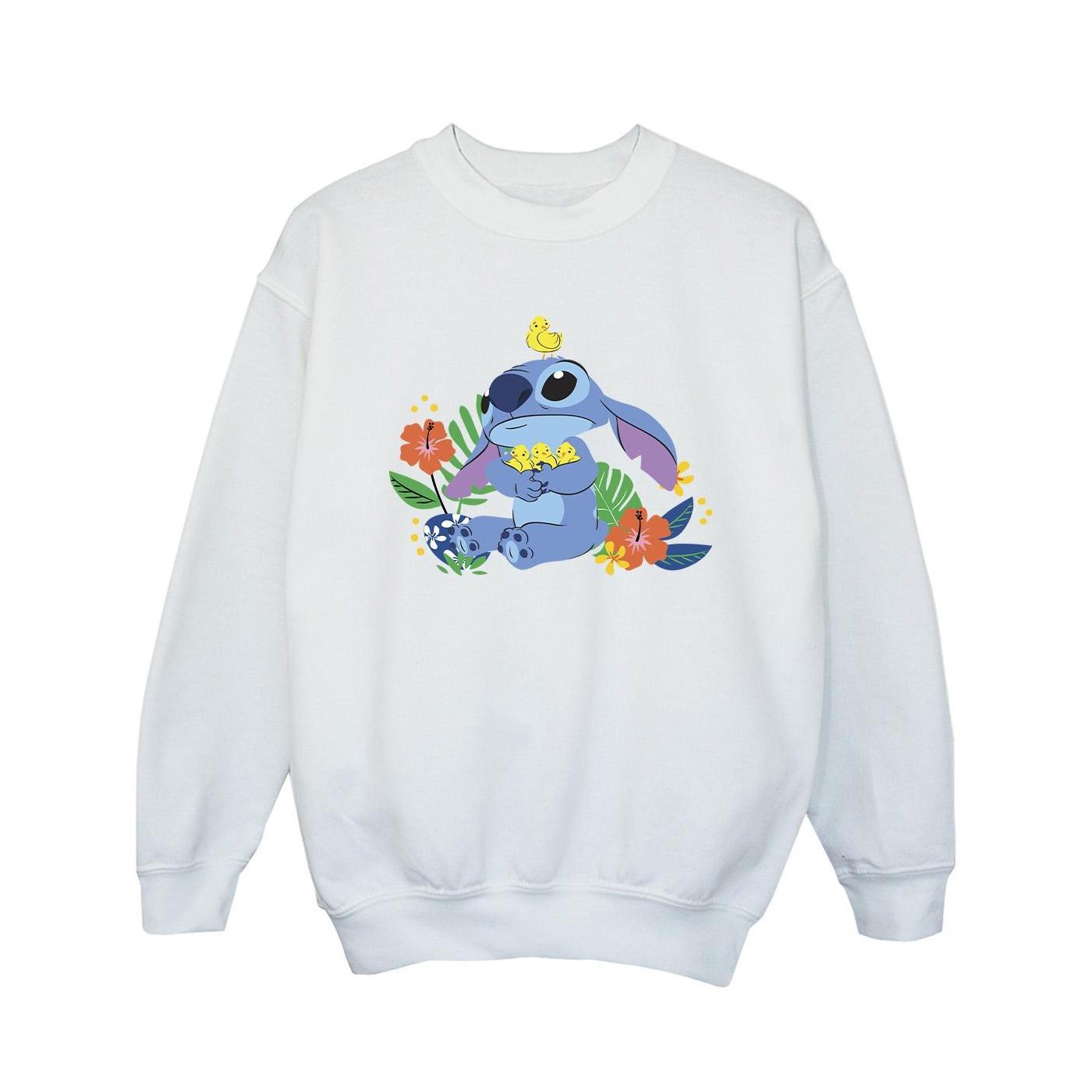 Lilo & Stitch Birds Sweatshirt Mädchen Weiss 128 von Disney