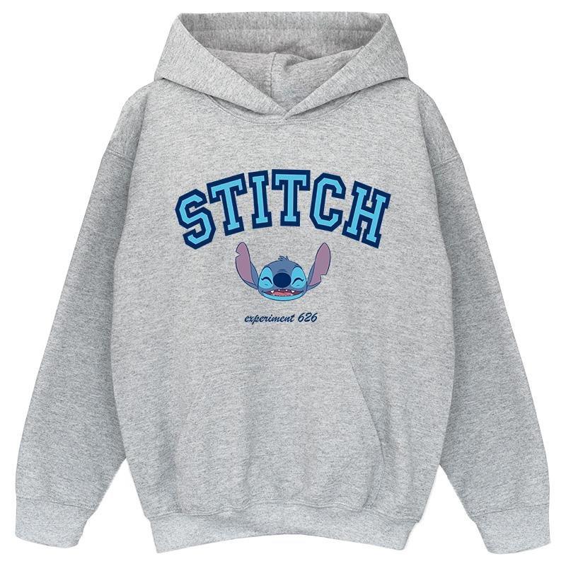 Lilo & Stitch Collegial Kapuzenpullover Unisex Grau 116 von Disney