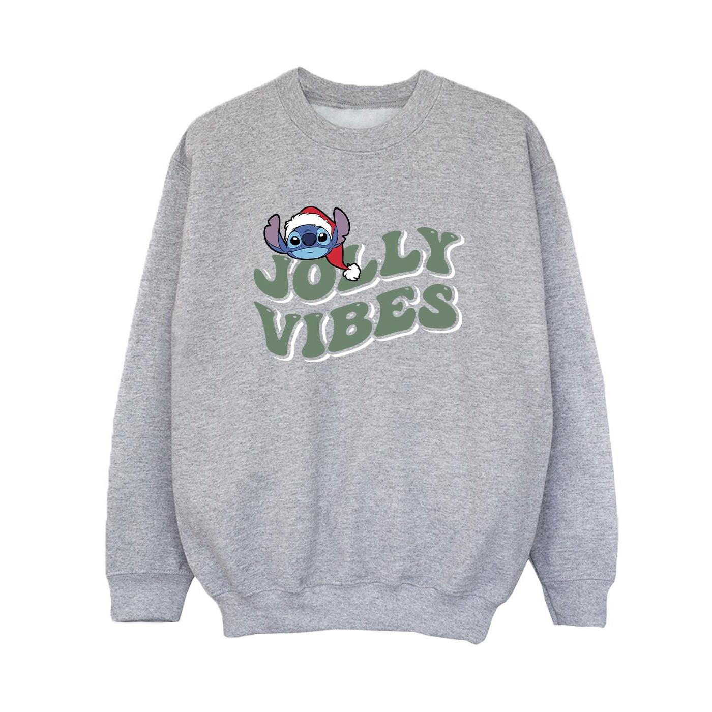 Lilo & Stitch Jolly Chilling Vibes Sweatshirt Jungen Grau 128 von Disney