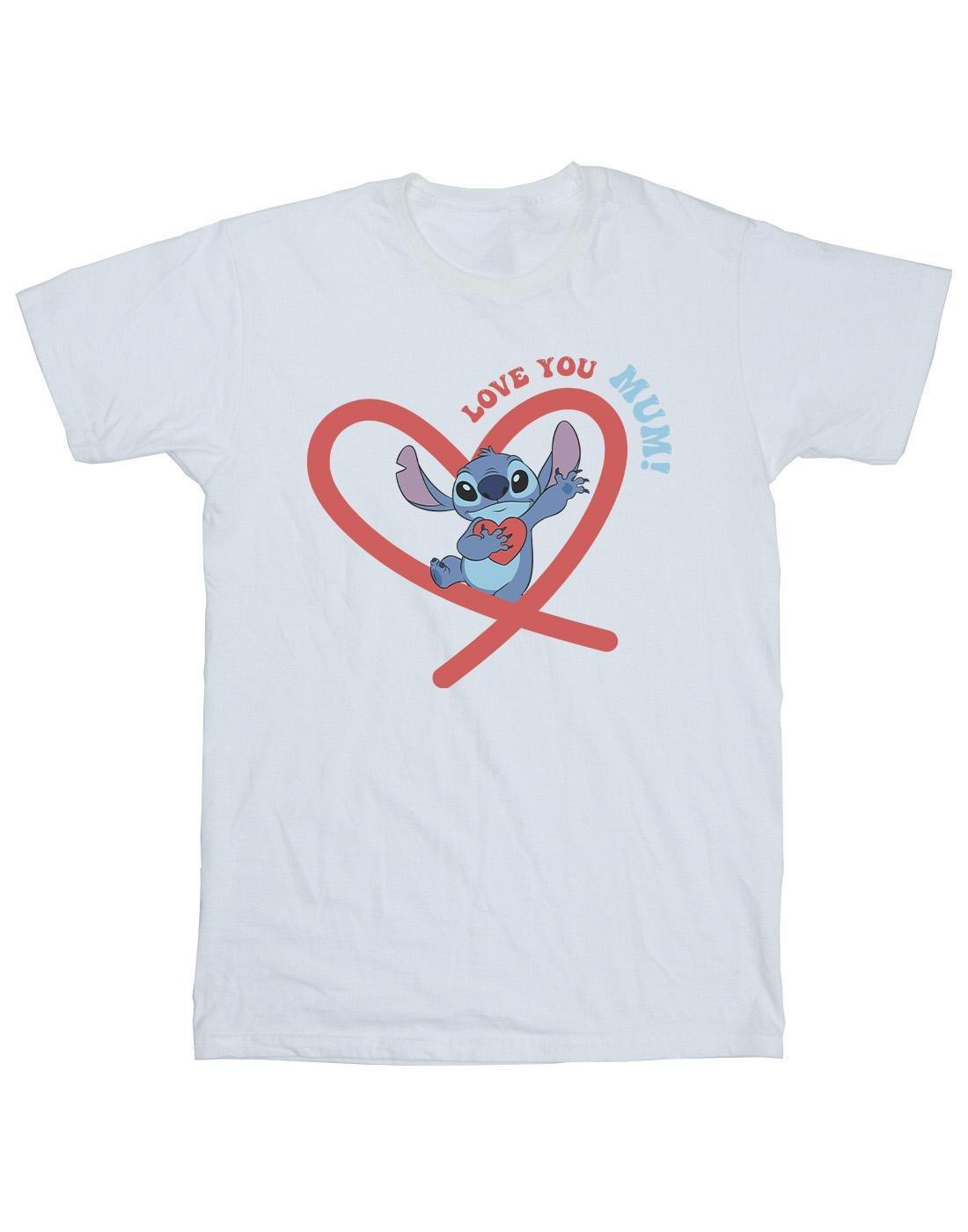 Lilo & Stitch Love You Mum Tshirt Herren Weiss M von Disney