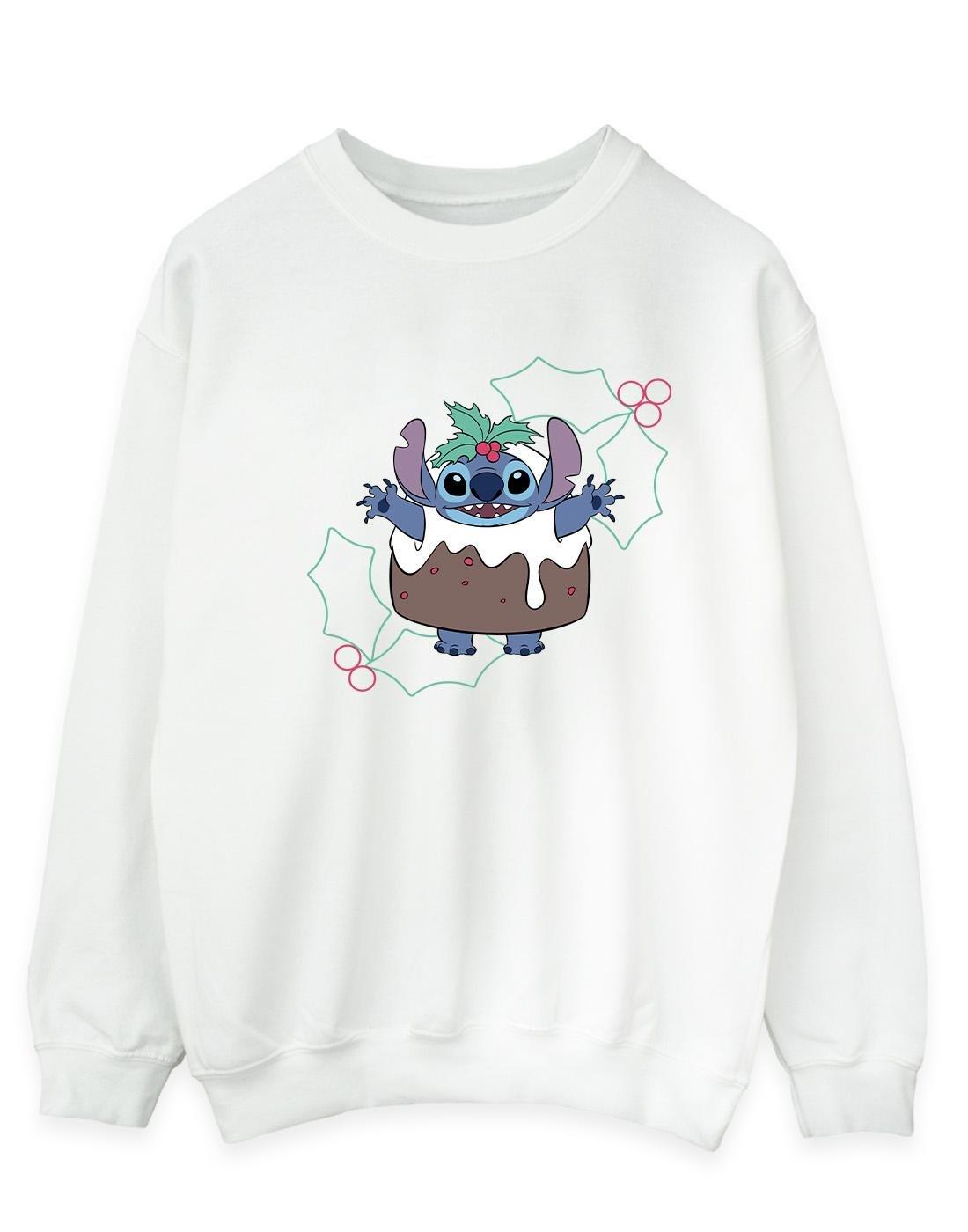 Lilo & Stitch Pudding Holly Sweatshirt Herren Weiss M von Disney
