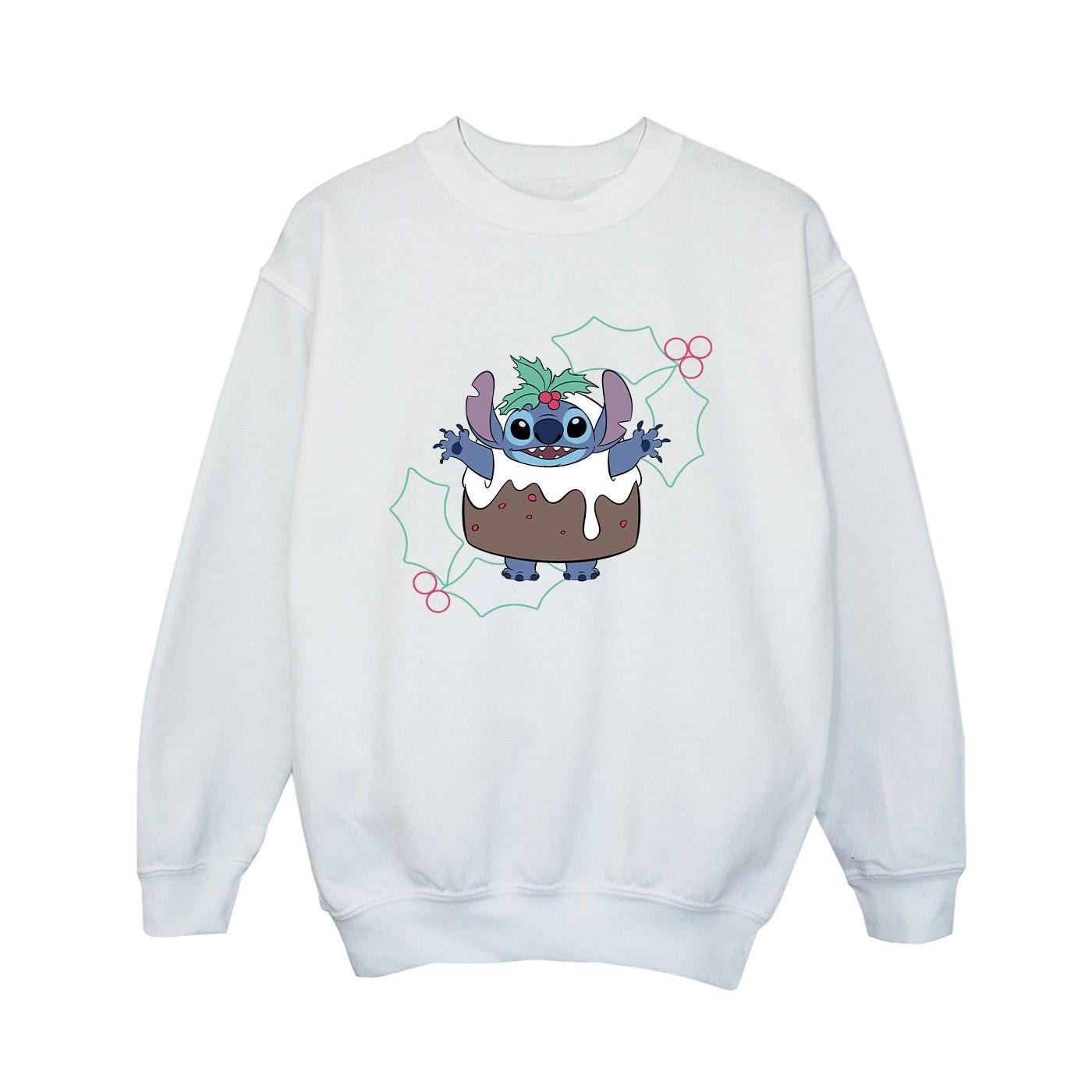 Lilo & Stitch Pudding Holly Sweatshirt Jungen Weiss 128 von Disney