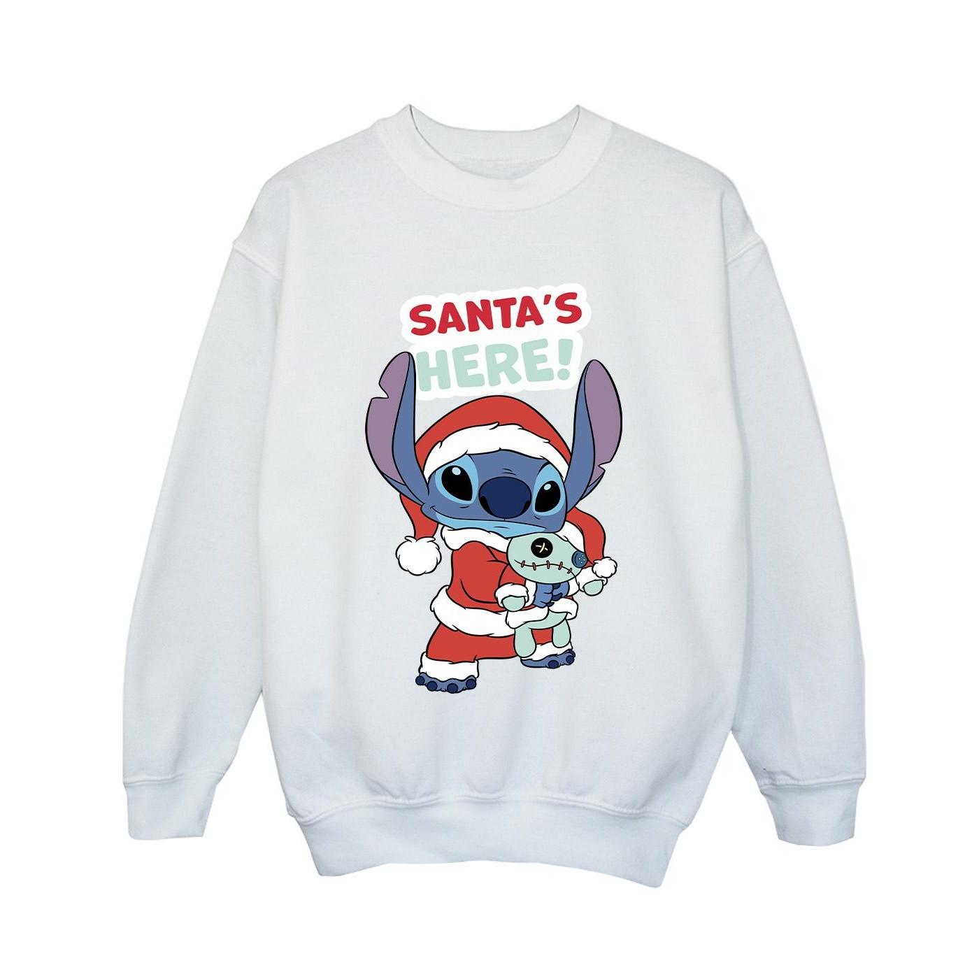 Lilo & Stitch Santa's Here Sweatshirt Jungen Weiss 104 von Disney