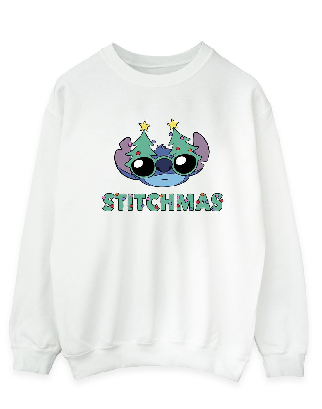 Lilo & Stitch Stitchmas Glasses Sweatshirt Herren Weiss 5XL von Disney