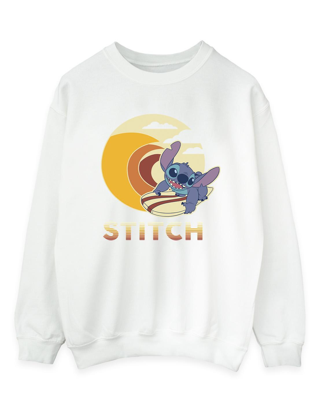 Lilo & Stitch Summer Waves Sweatshirt Damen Weiss L von Disney