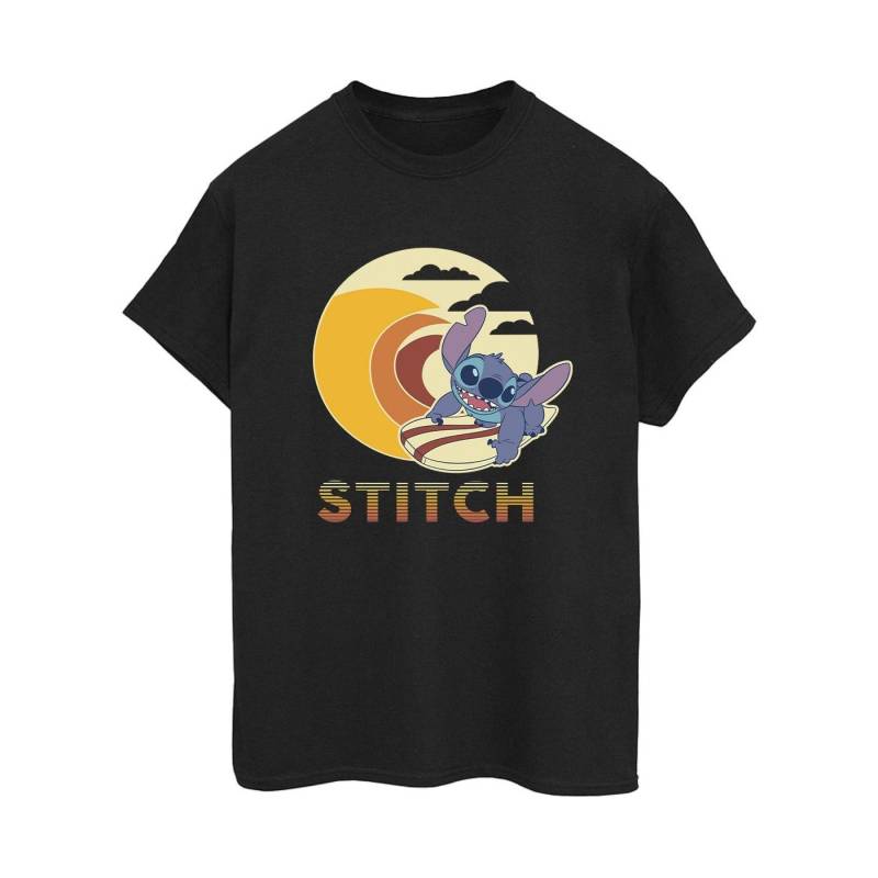 Lilo & Stitch Summer Waves Tshirt Damen Schwarz XXL von Disney