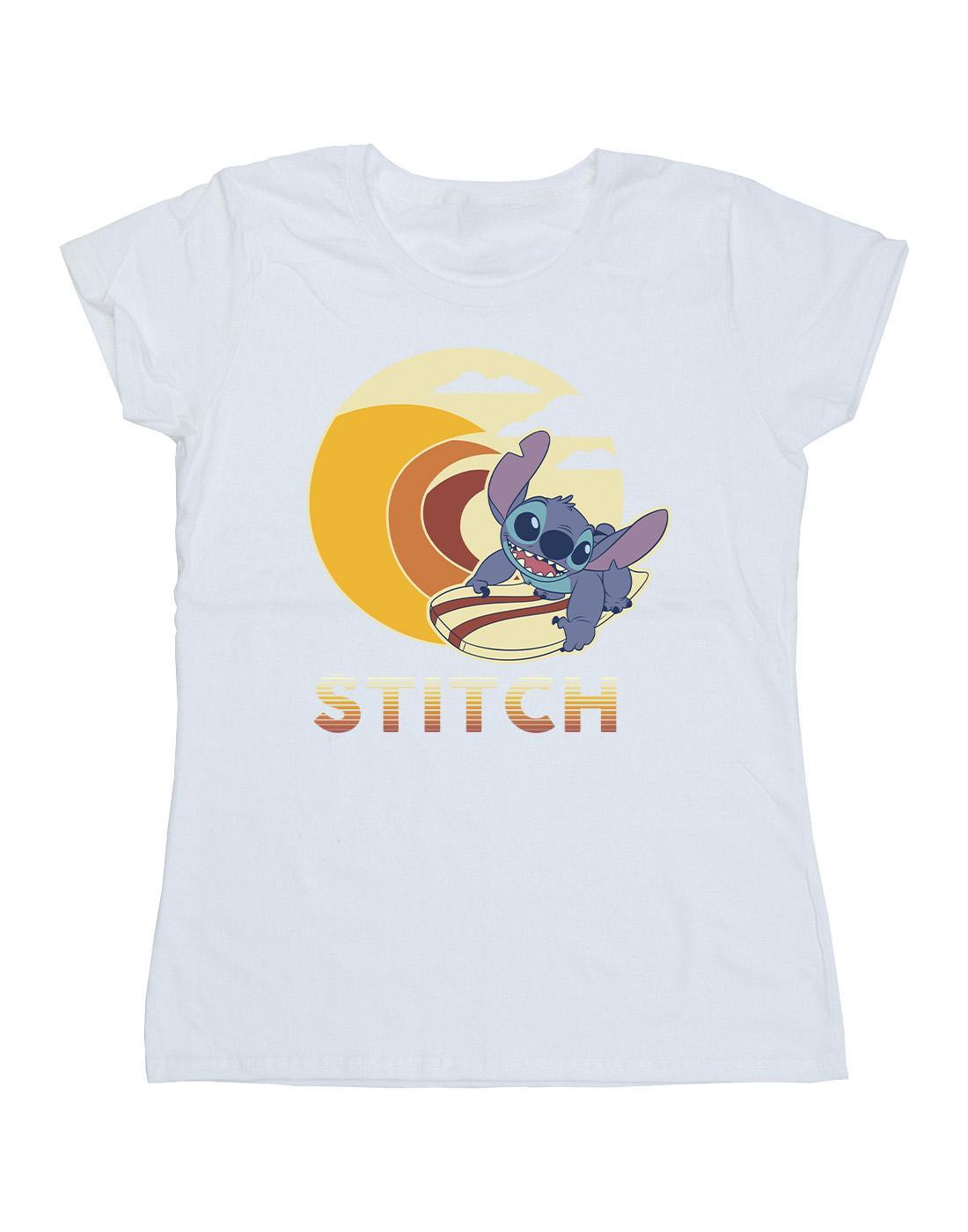 Lilo & Stitch Summer Waves Tshirt Damen Weiss L von Disney