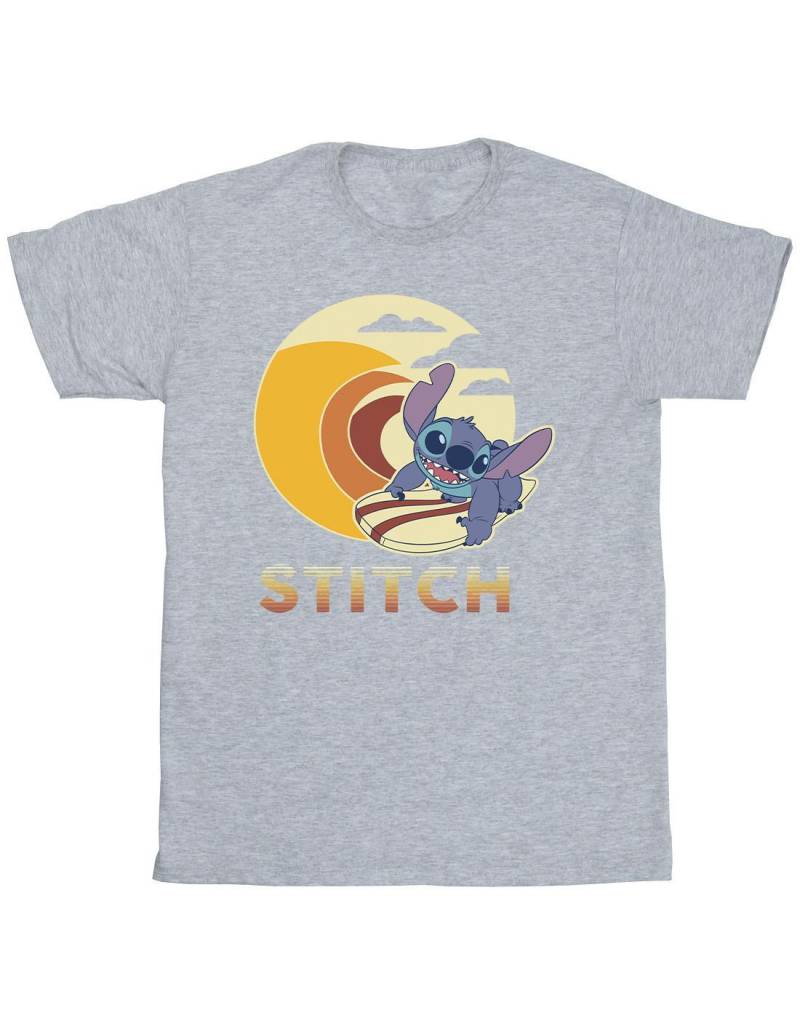 Lilo & Stitch Summer Waves Tshirt Herren Grau XL von Disney