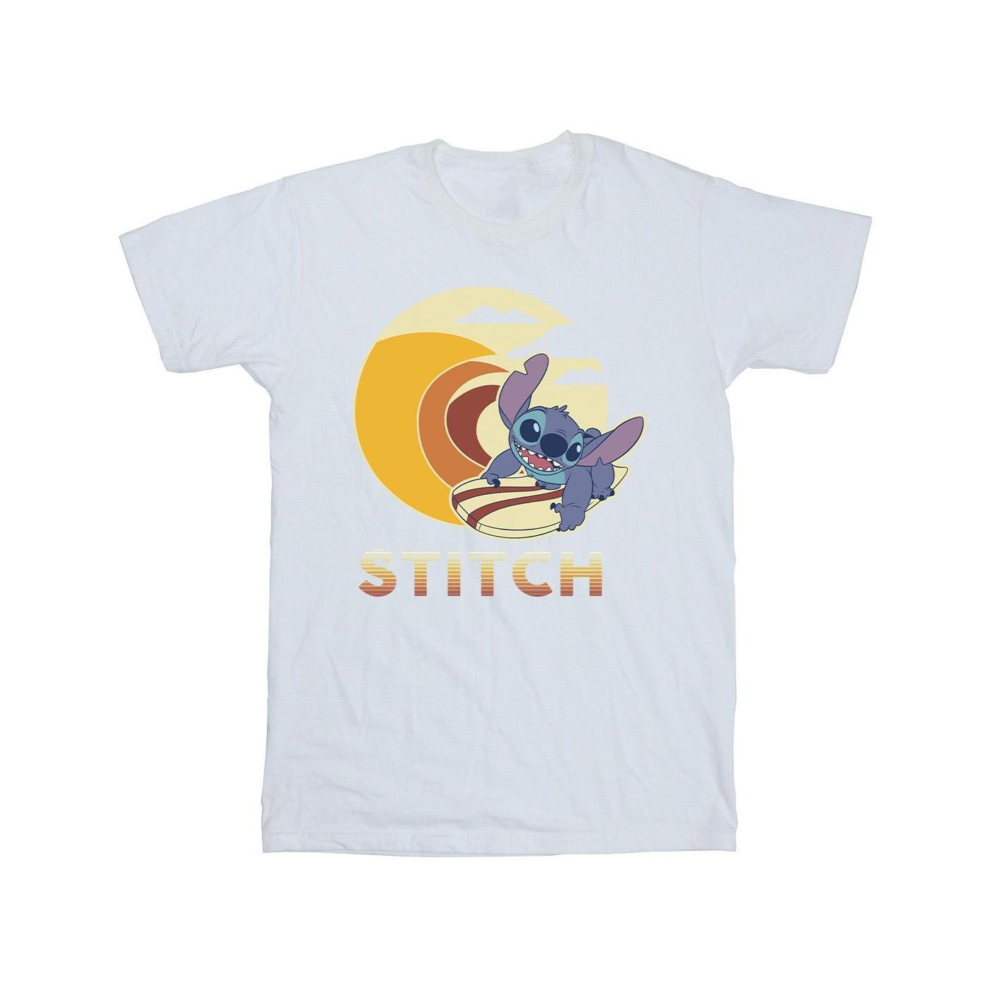 Lilo & Stitch Summer Waves Tshirt Mädchen Weiss 140/146 von Disney