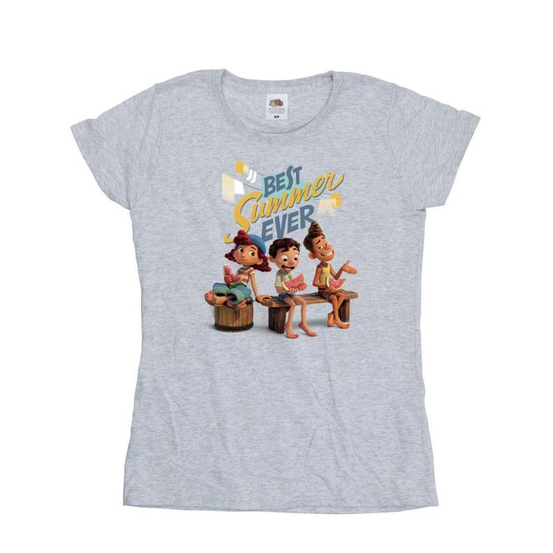 Luca Best Summer Ever Tshirt Damen Grau XL von Disney