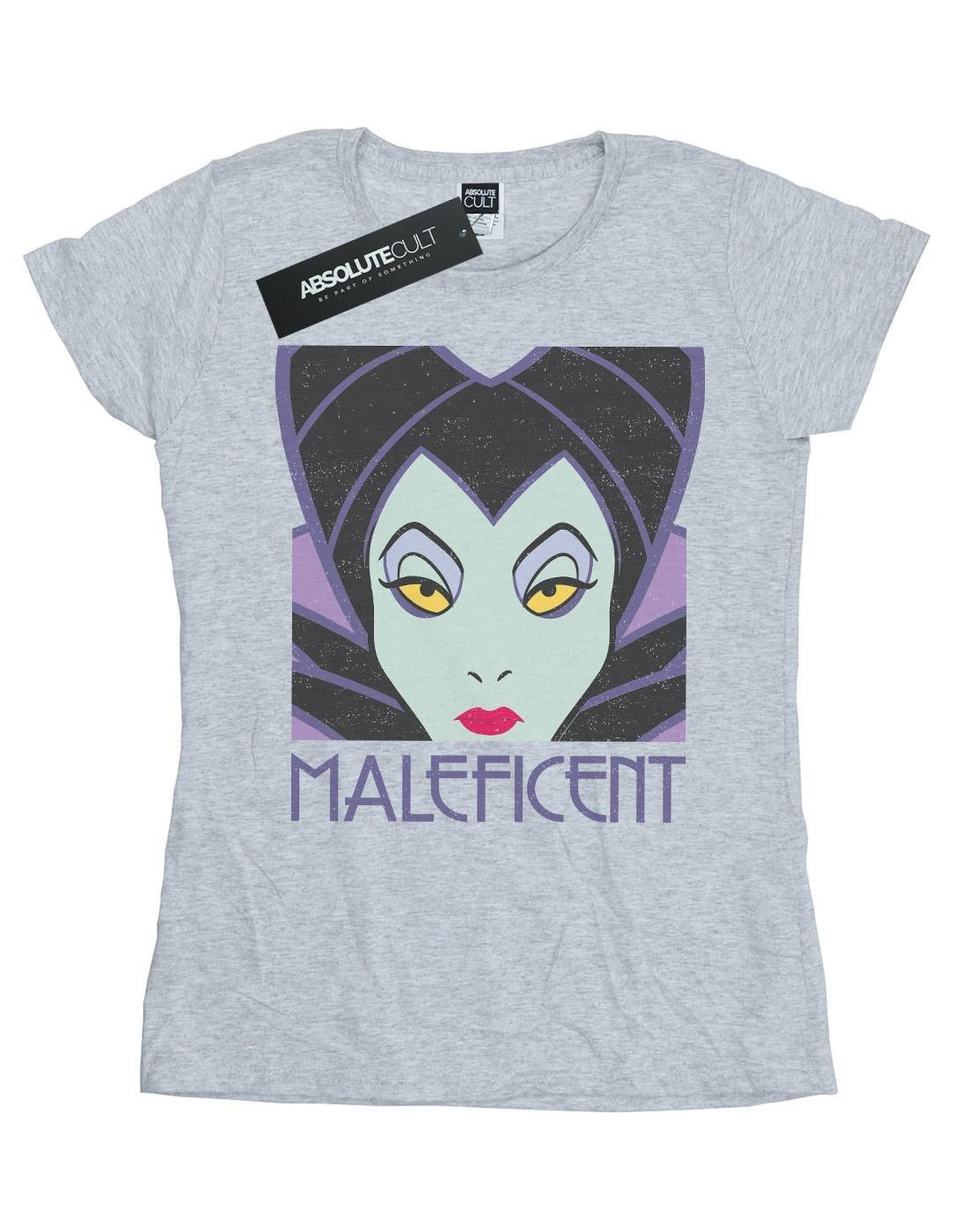 Maleficent Cropped Head Tshirt Damen Grau M von Disney