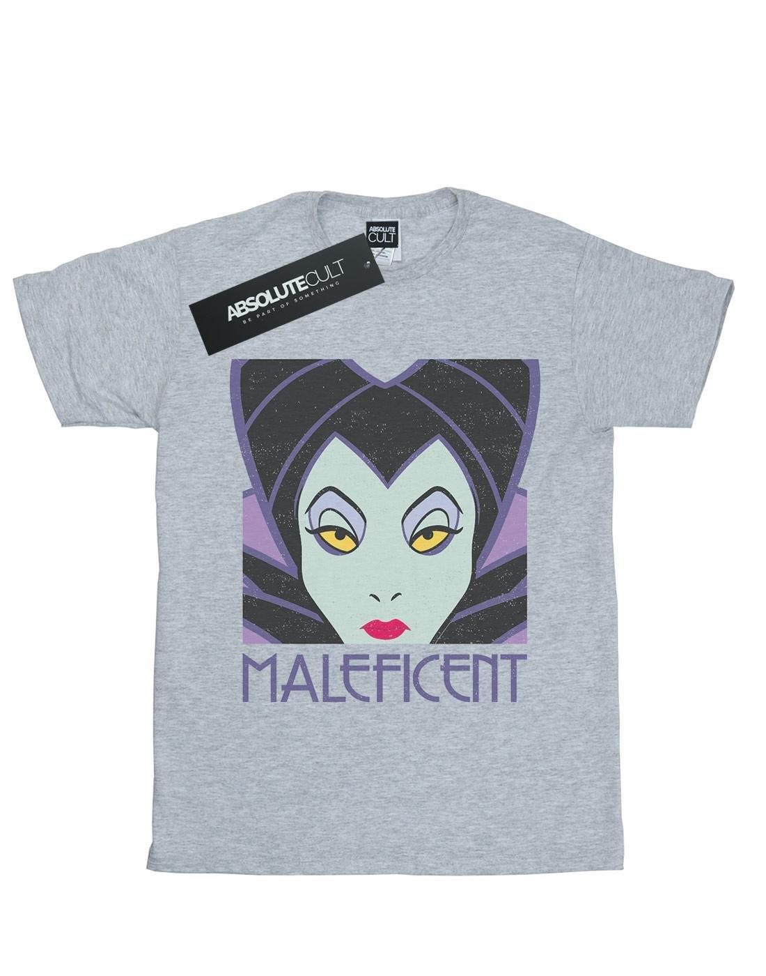 Maleficent Cropped Head Tshirt Damen Grau M von Disney